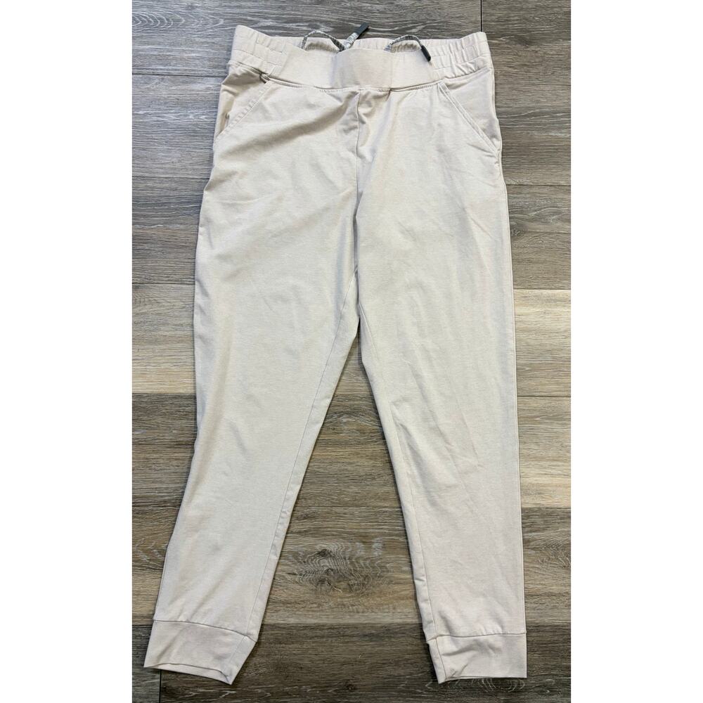 Varley Beige Jogger Pants Small Athleisure Minimalist Lounge Travel